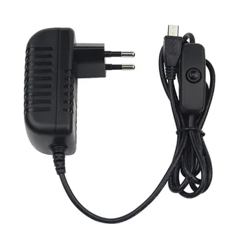 

5V 3A Power Supply Charger AC Adapter Micro USB Cable with Power On/Off Switch For Raspberry Pi 3 pi pro Model B B+ Plus