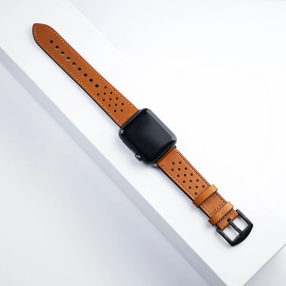 Кожаный ремешок для apple watch Band apple watch 5 4 3 band 44 мм/40 мм 42 мм/38 мм iwatch band 5 4 3 correa браслет ремешок для часов