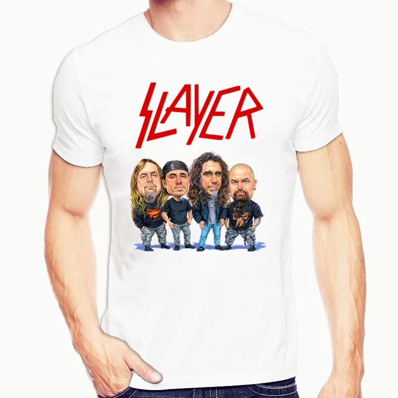 Slayer тяжелый металл Thrash рок Скорость металлический ремешок футболки для мужчин веселое Harajuku Мужская футболка с рисунком хип хоп Уличная