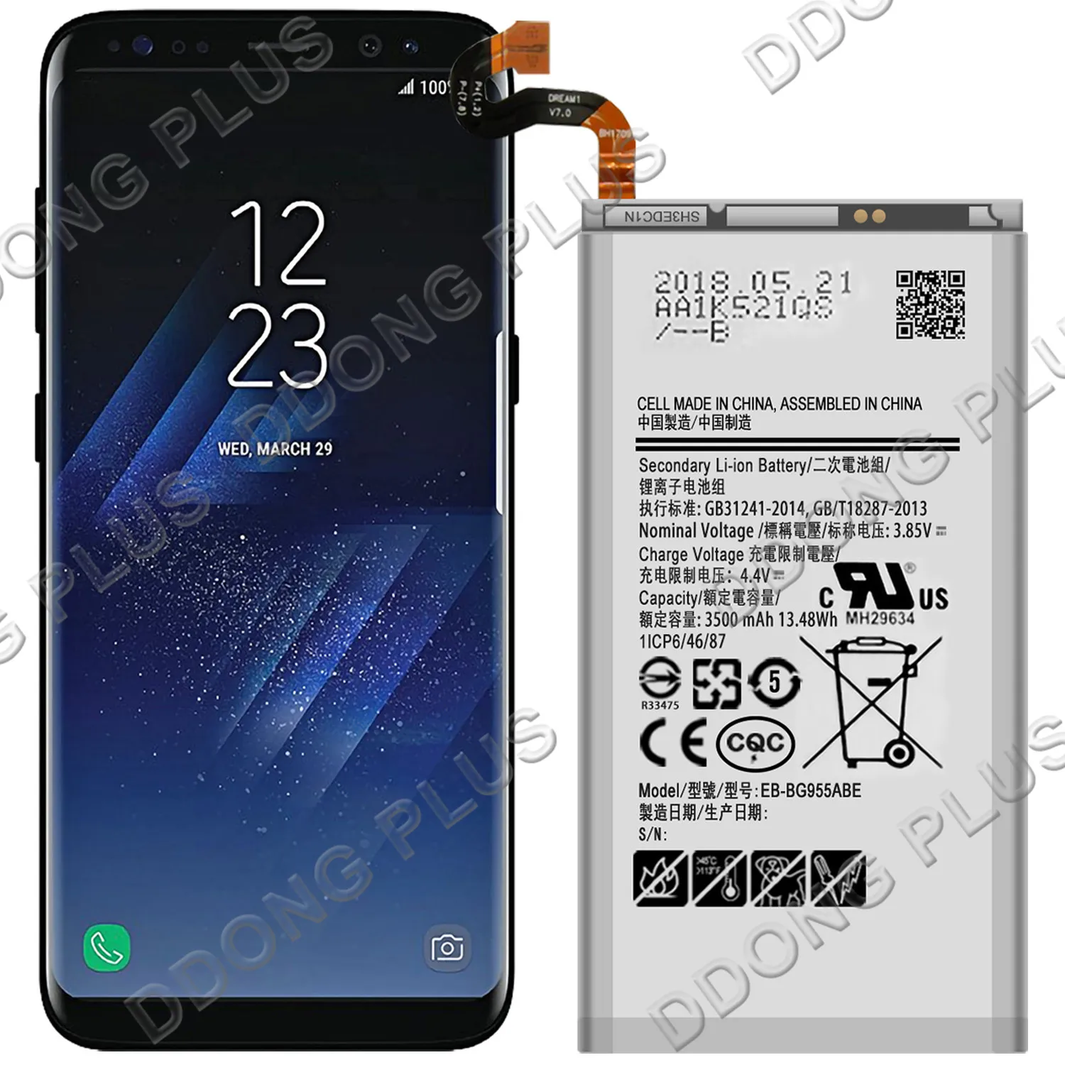 EB-BG955ABE аккумулятор для Samsung Galaxy S8 Plus SM-G955U EB-BG955ABA запасная часть ремонта | Мобильные