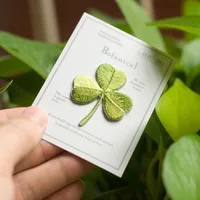 Small Four-Leaf Clover Embroidery Patch | Iron-On Cloth Sticker for Hole Repair - Image 3