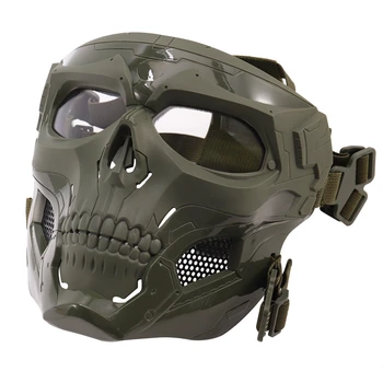 

TOP!-Skull Mask Full Face Helmet Mask Horror CS Halloween Protective Masquerade Party Halloween Makeup Cosplay Outdoor Riding