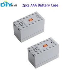 Boîtier de piles AAA, 2 pièces, pour les fonctions d'alimentation technique, pièces MOC compatibles avec legoeds, blocs de construction pour Train, voiture, bricolage 