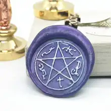 Пентаграмма восковая печать штамп-Свадебное приглашение восковая печать-Индивидуальный восковой штамп-уплотнение восковая плавильная печь набор ложек