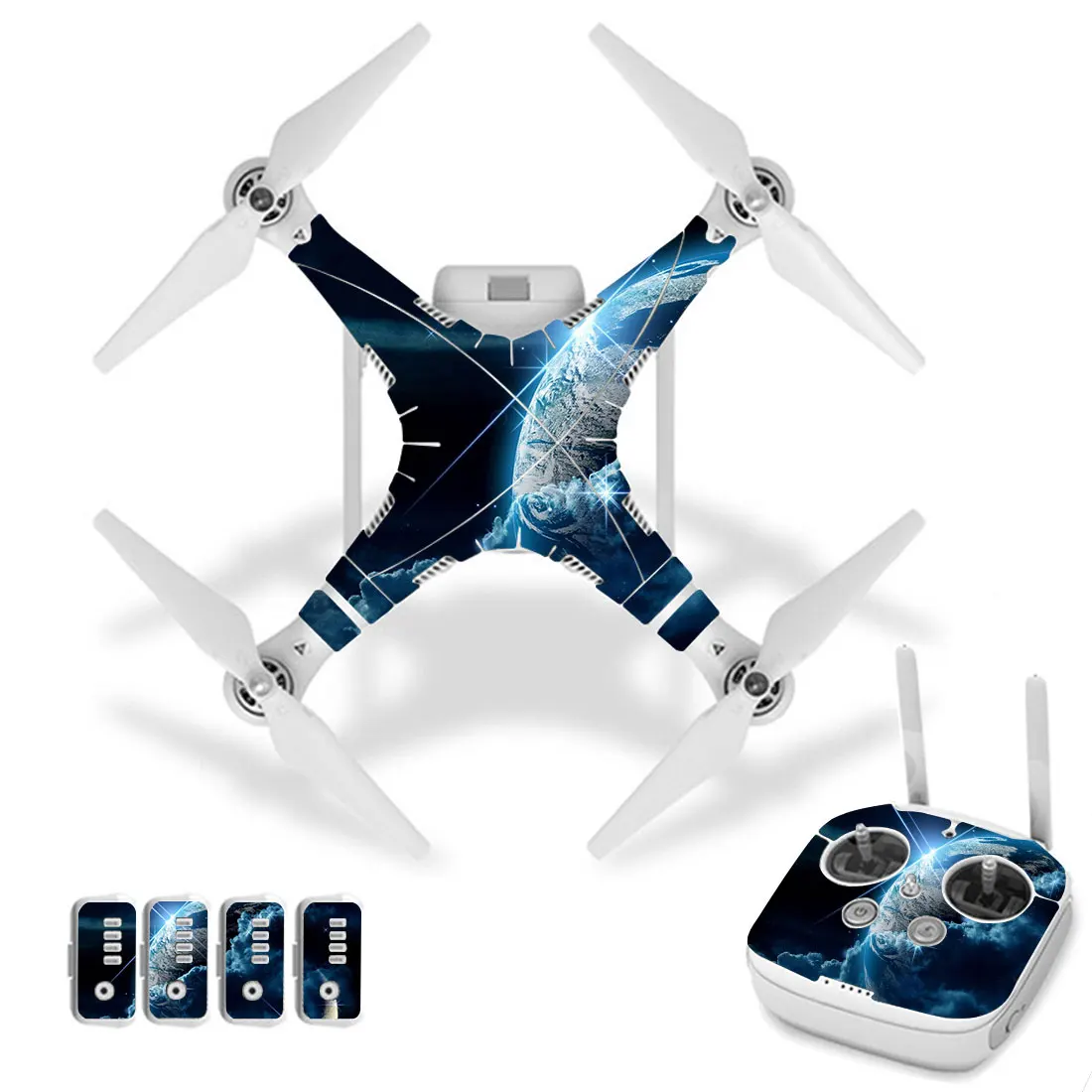 

Earth Style Vinyl Skin Sticker for DJI Phantom 3 Drone And Remote Controller 0203