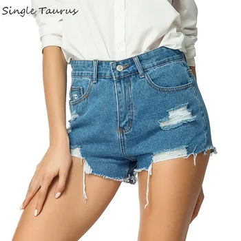 

Streetwear Fashion Casual Women Denim Shorts Crimping High Waist Slim Summer Jeans Short Feminino Chic Hot Ladies Spandex Bottom