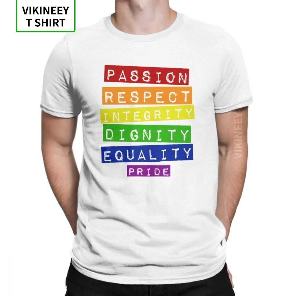 

Gay Pride T Shirt Men Equality LGBT Lesbian Rainbow Beach Clothes Short Sleeve Funny T-Shirts O Neck 100% Cotton Tee Shirt