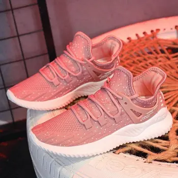 

Women's fashion Sports casual shoes Mesh Lace-up breathable wild Running Shoes Female Light Comfortable Sneakers C34-98