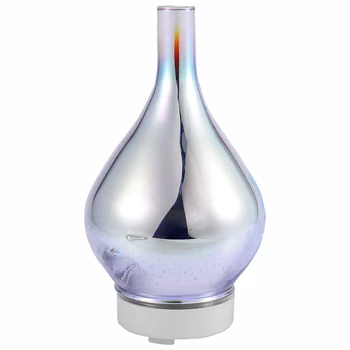 

3D Aromatherapy Machine Humidifier Colorful Glass Aromatherapy Lamp Ultrasonic Essential Oil Diffuser Incense Diffuser EU Plug