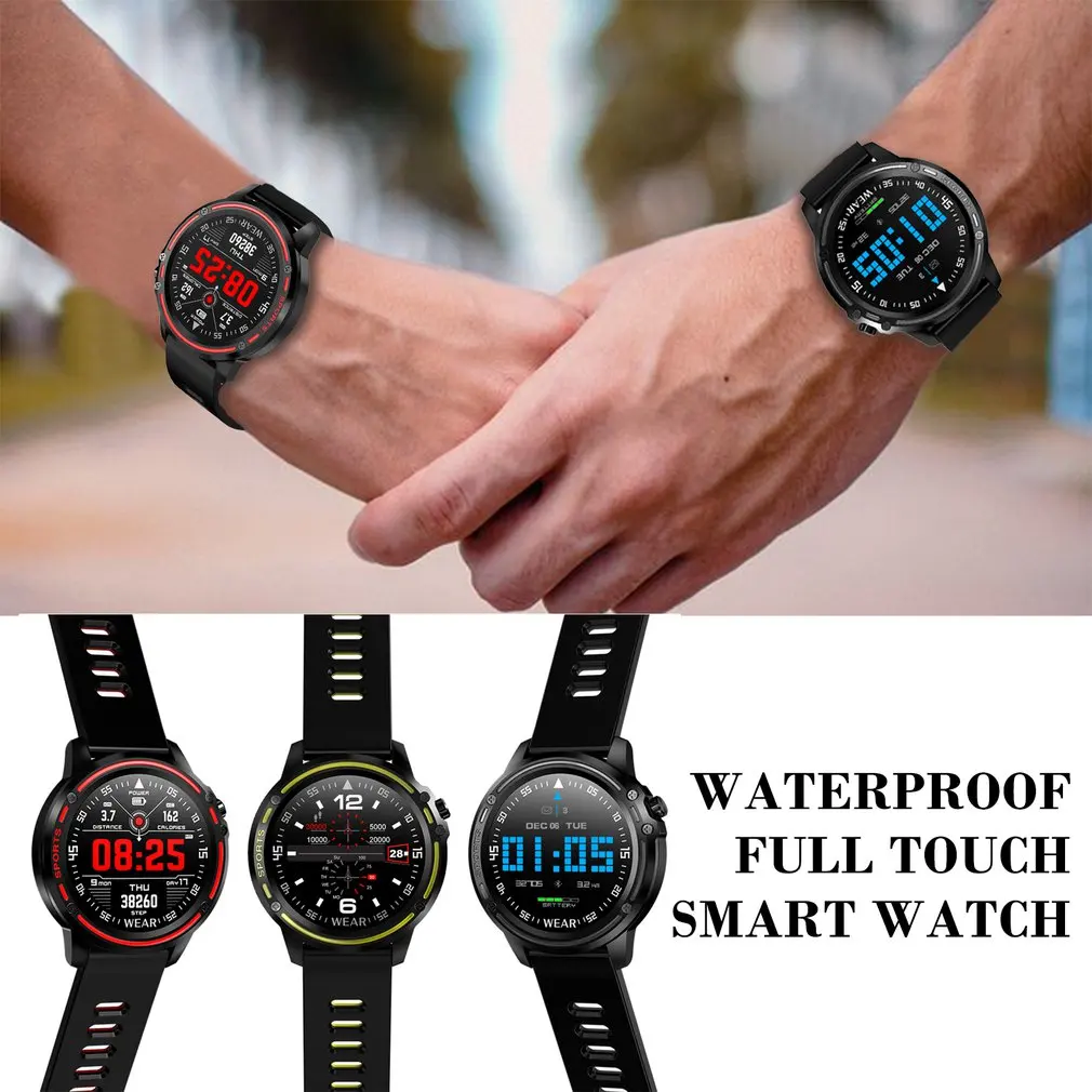 L8 1.2 inch 52832 Metal IP68 Waterproof Full Touch Smart Watch 320mAh 7 Days Battery Life Smartwatch