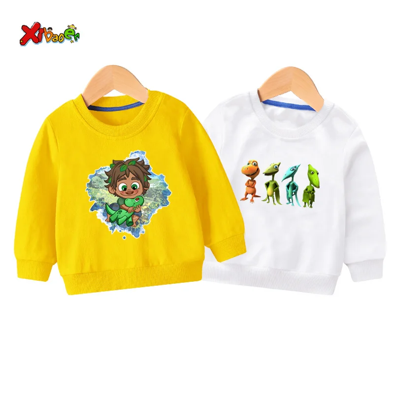 

Kids Baby Boy Sweatshirt 2019 Autumn Korea Children's Birthday Gift Long Sleeve Cartoon Animal toddler sweatshirts new fashion