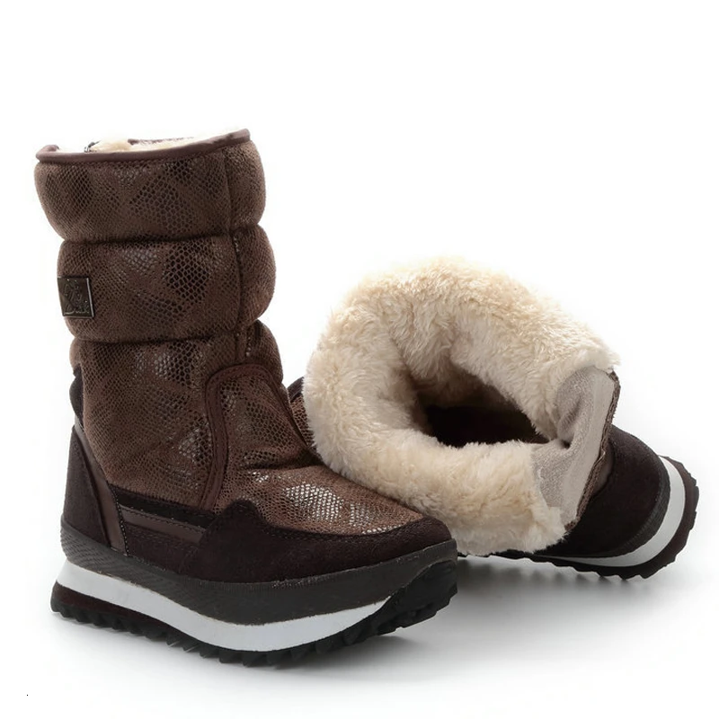 

New 2019 Women Boots Winter Boots Hook&Loop Women Snow Boots Non-slip Waterproof Winter Shoes Warm Camouflage Platform Boots