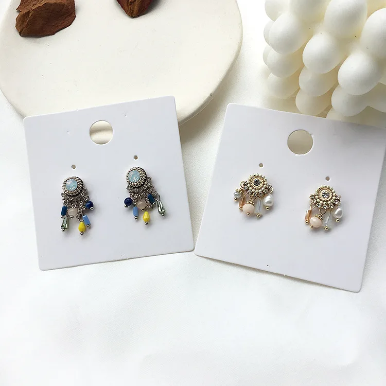 Корея Горячие Модные ювелирные изделия Изысканные миниатюрные элегантные сережки со стразами пресноводного жемчуга кисточкой серьги для женщин подарок