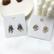 Корея Горячие Модные ювелирные изделия Изысканные миниатюрные элегантные сережки со стразами пресноводного жемчуга кисточкой серьги для женщин подарок