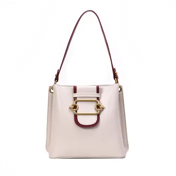 

Fashion Women Retro Bag Patchwork PU Leather Handle Bags Crossbody Bags Shoulder Bags Spring And Summer Popular Wild Bag 1226