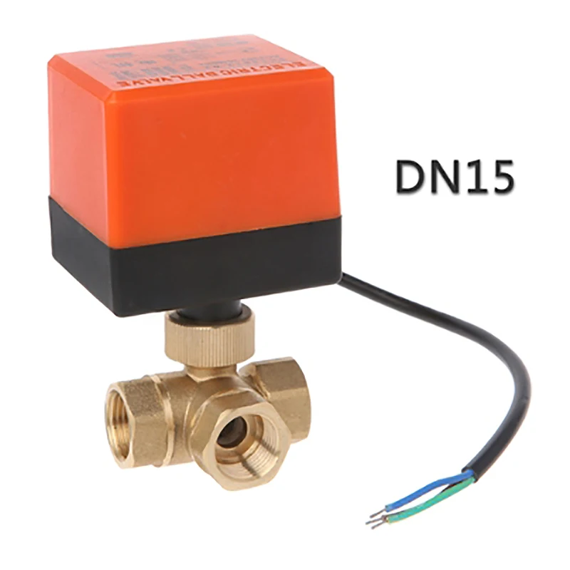 AC220V 3 Way 3 провода 2 управления моторизованный шаровой клапан электрический привод DN15