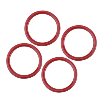 

4pcs Red Inner Dashboard Panel Air conditioning Vent Outlet Ring Decoration Cover Trim Fit for Jeep Wrangler JL 2018 2019