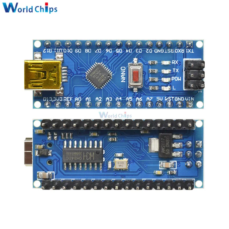 Плата микроконтроллера Atmega328 ATmega328P с мини USB 5 шт. CH340 CH340G В 16 м модуль для Arduino NANO 3 0