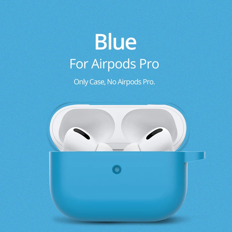 PZOZ для Apple Airpods Pro Чехол Силиконовый защитный Bluetooth наушник Мягкий силиконовый чехол для Airpod pro Чехол защитный чехол - Цвет: Blue