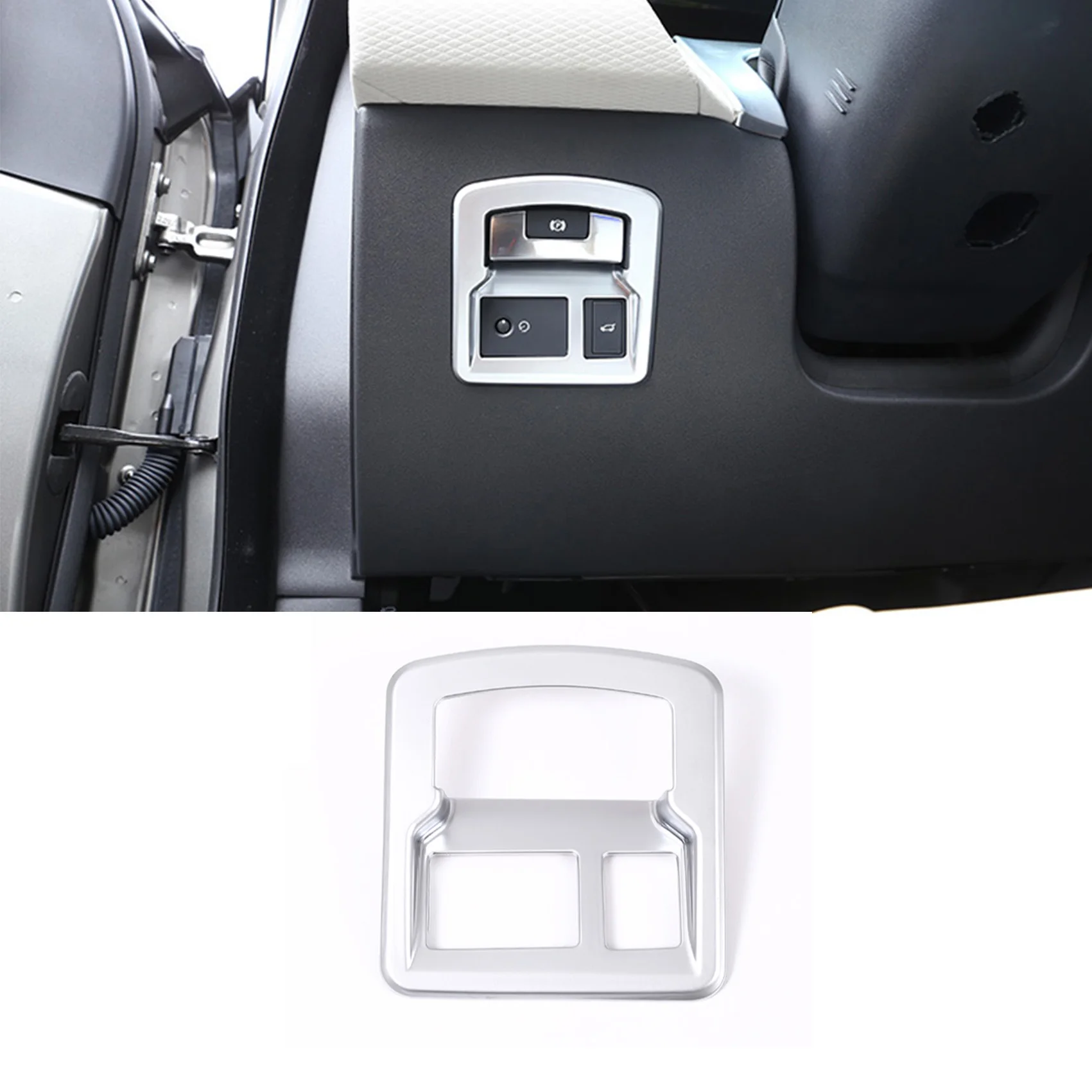 For Landrover Range Rover VELAR 2017-2019 ABS Chrome Inner Tail Door Switch Frame Electronic handbrake Cover Trim Car Accessory |