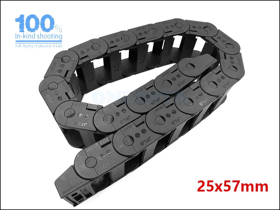 JFLO 1Meter 25x38 25x57 25x77mm Towline Wire Carrier cable bridge type interior opening Protection Drag chain Free shipping 16