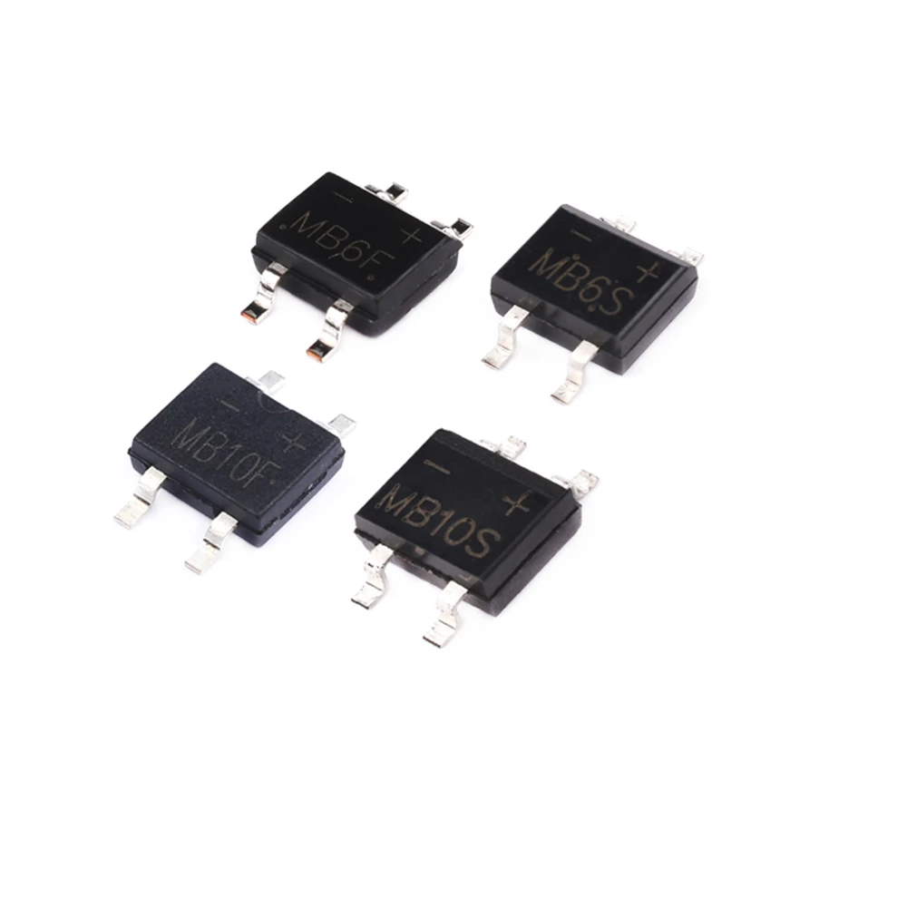 50PCS/LOT MB6S MB6F MB8S MB10S MB10F MB-F Single Phases Diode Rectifier Bridge SOP-4 SMD New Original IC Amplifier Chipset rectifier diode,switching diode,schottky diode,electronic component,ic component