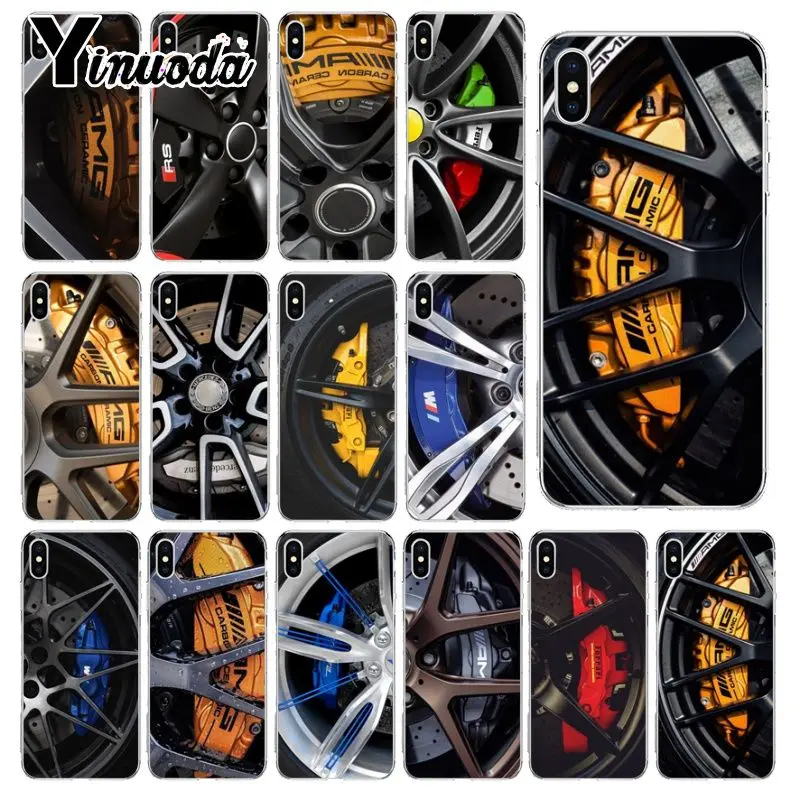 

Yinuoda New Motorsport AMG Tire TPU Transparent Phone Case Cover Shell for iPhone 5 5Sx 6 7 7plus 8 8Plus X XS MAX XR