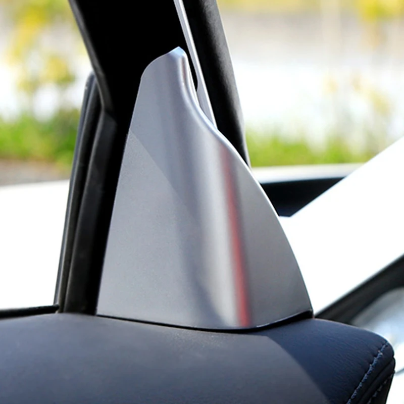 

Chrome Carbon Fiber Interior Front Window Side Triangle Corner Cover Trim A Pillars Trigangle Cover For Mazda CX-5 CX5 2018 2019