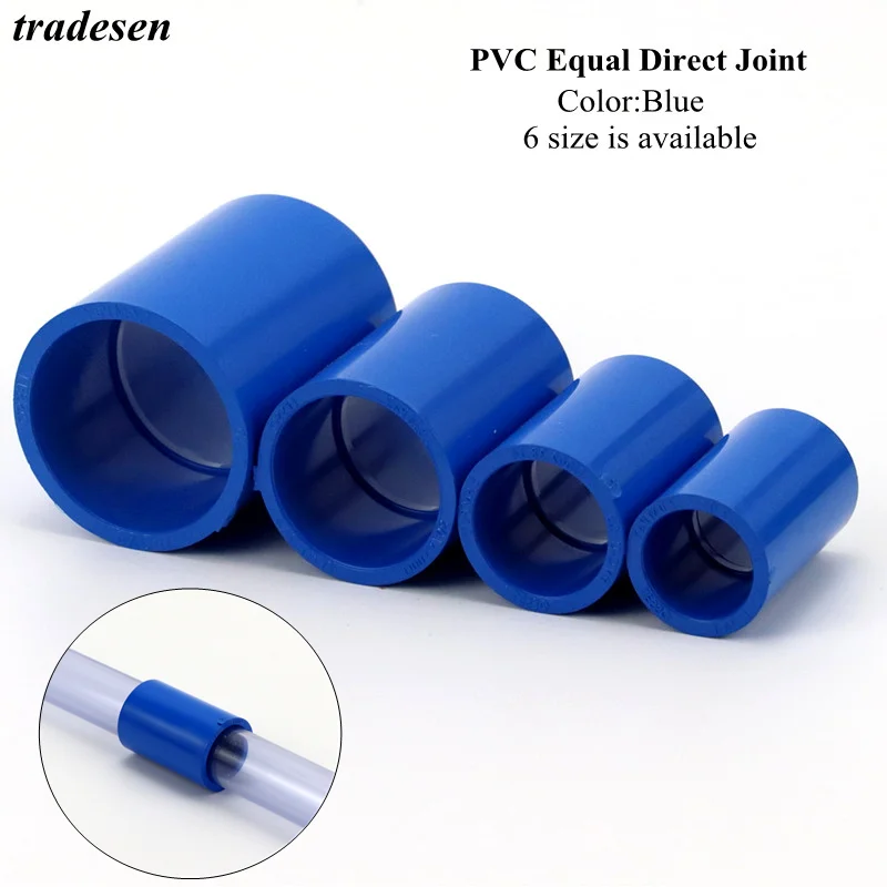 

1~5Pcs I.D20~63mm PVC Pipe Straight Connector Garden Home Hydroponic Frame DIY Fittings Aquarium Fish Tank Water Tube Coupling