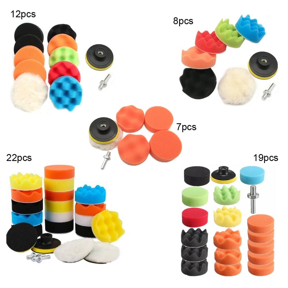 

22pcs 3inch Car Polish Waxing Buffing Pad Kit Polishing Sponge Pads Kit Tool Set