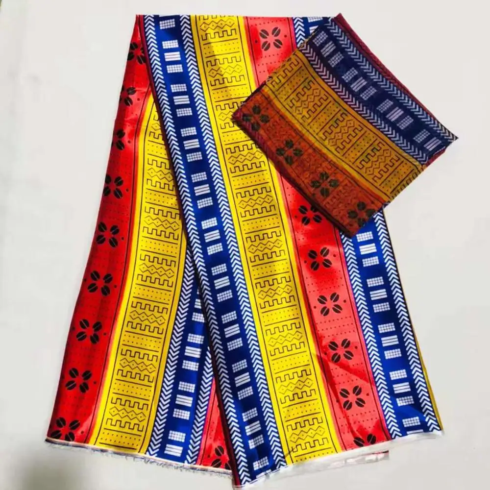 Новое поступление атласная шёлковая ткань модная африканская восковая дизайнерская парафинированная ткань с кружевом принт Экологичная шелковая ткань для вечерние платья SM30