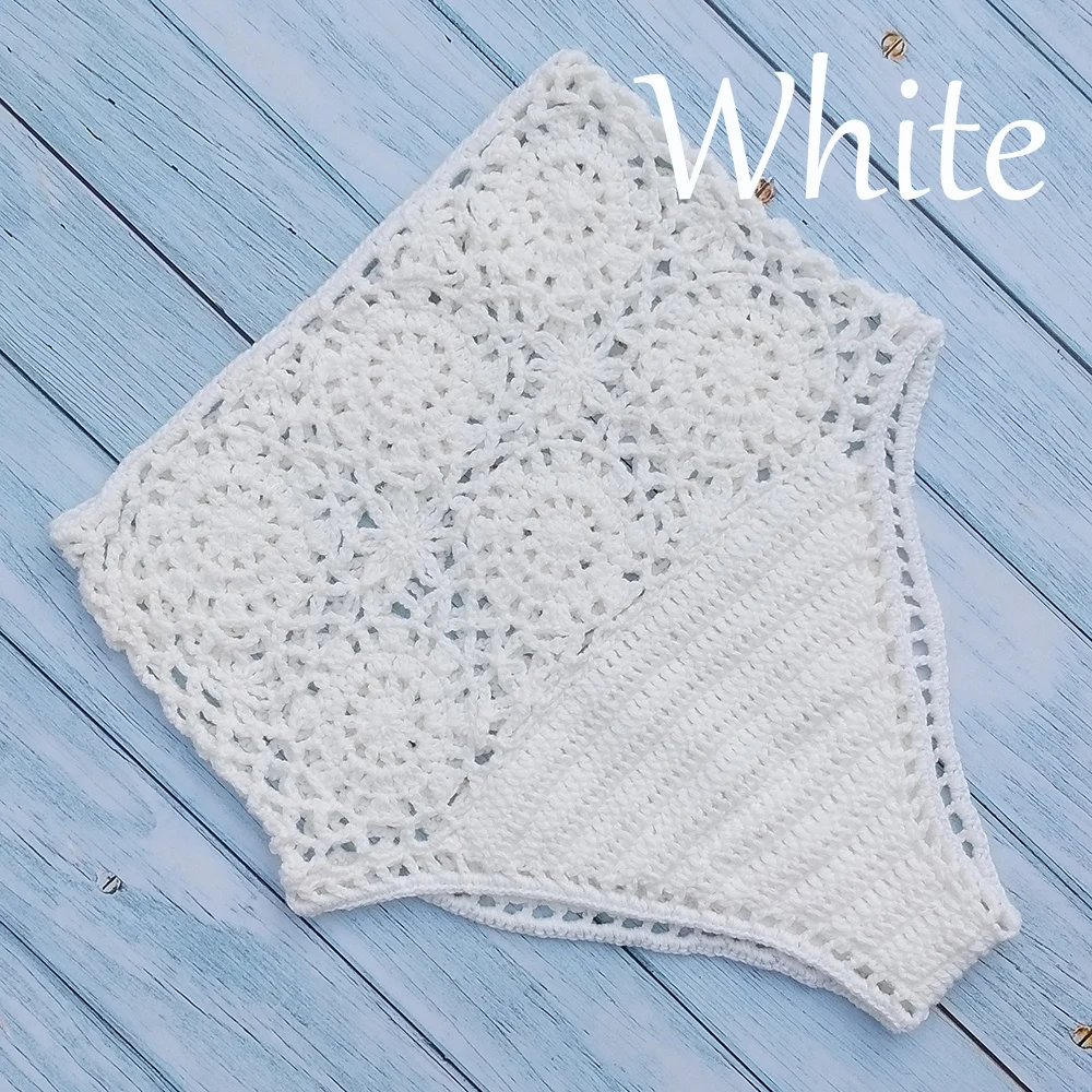 Elevate your swimwear collection with our High Waist Crochet Flower Bikini Bottoms. These stylish thong-style swimsuit shorts feature a delicate hollow-out design, perfect for adding a touch of elegance to your beachwear wardrobe.