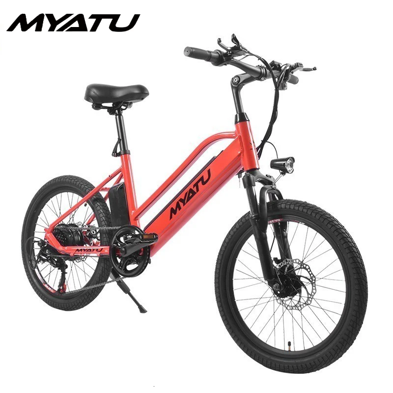 MYATU Electric Bikes Adults 2 Wheels 20 Inch Bicycle Brushless Motor 250W 36V Black Red/Blue Portable E bike Scooter | Спорт и