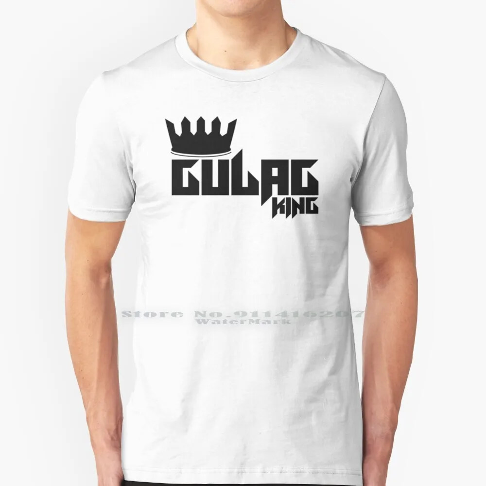 Gulag King | Warzone T Shirt 100% Puro Cotone Warzone Gulag Gaming Verdansk Gulag King Modern Warwar Warzone Gioco Warzone Warzone