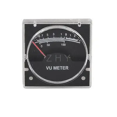 

40mm x 40mm No Light Black Foursquare VU Meter 500uA 700 Ohm