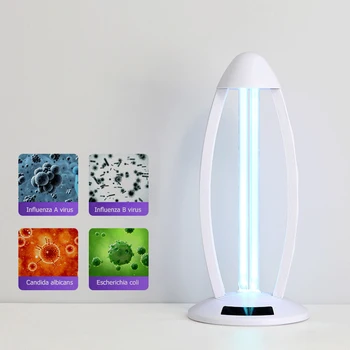 

38W Portable UVC Ozone Sterilizer Lamp Enduring Kill Mite Disinfection Light Kitchen Bedroom Hospital 110V 220V
