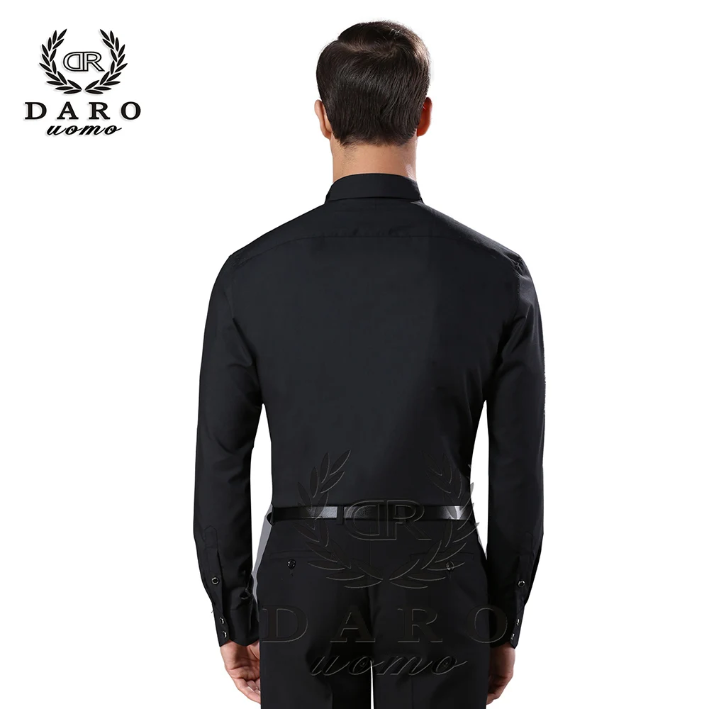 DR DARO UOMO Mens shirts black tuxedo for wedding and party DRS883