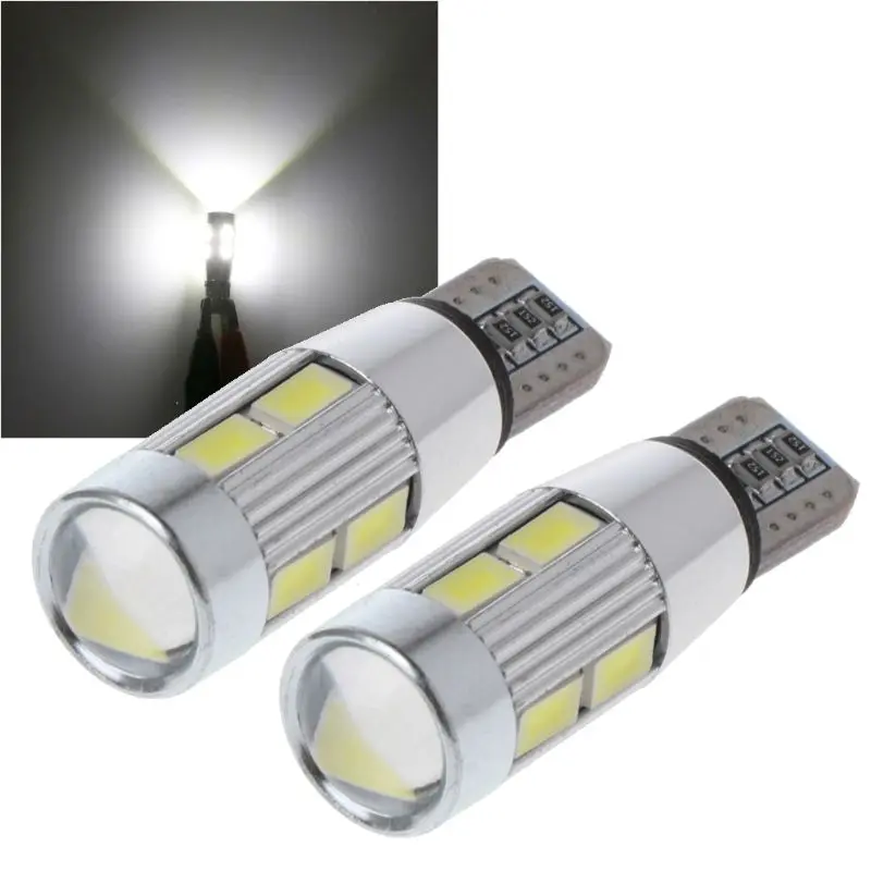 2 шт. T10 194 W5W 5630 Светодиодный 10 SMD Canbus без ошибок Автомобильные Боковые клиновидные