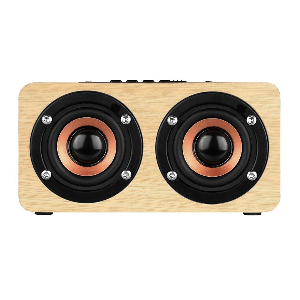 Bluetooth-Колонка W5 Red Wood Grain BT 4 2 двойной громкий динамик s Super Bass сабвуфер гарнитура с