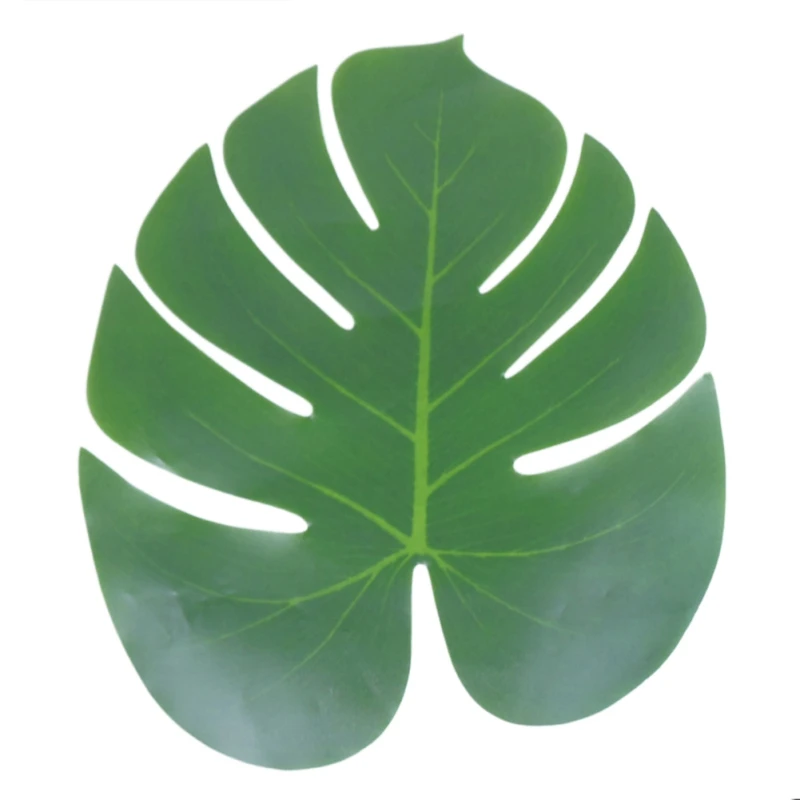 12PCS Simulation Turtle Back Leaf Artificial Plant Silk Cloth Tape False Leaf Home Decoration Craft simulation turtle back leaf - Цвет: E