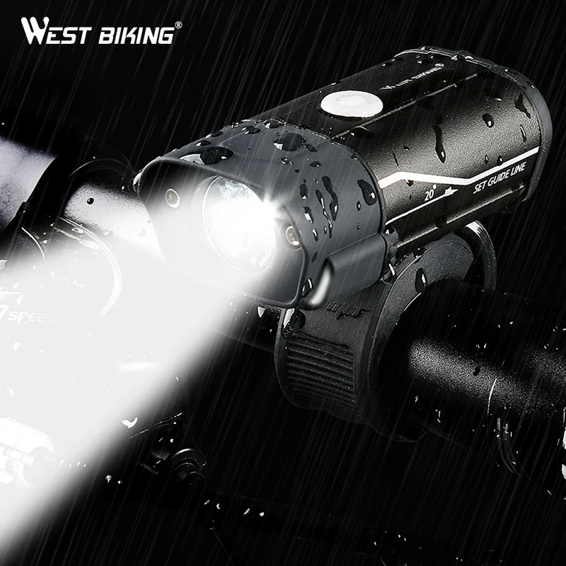 West Biking перезаряжаемый велосипедный фонарь MTB Led Ночной Велосипедный свет USB