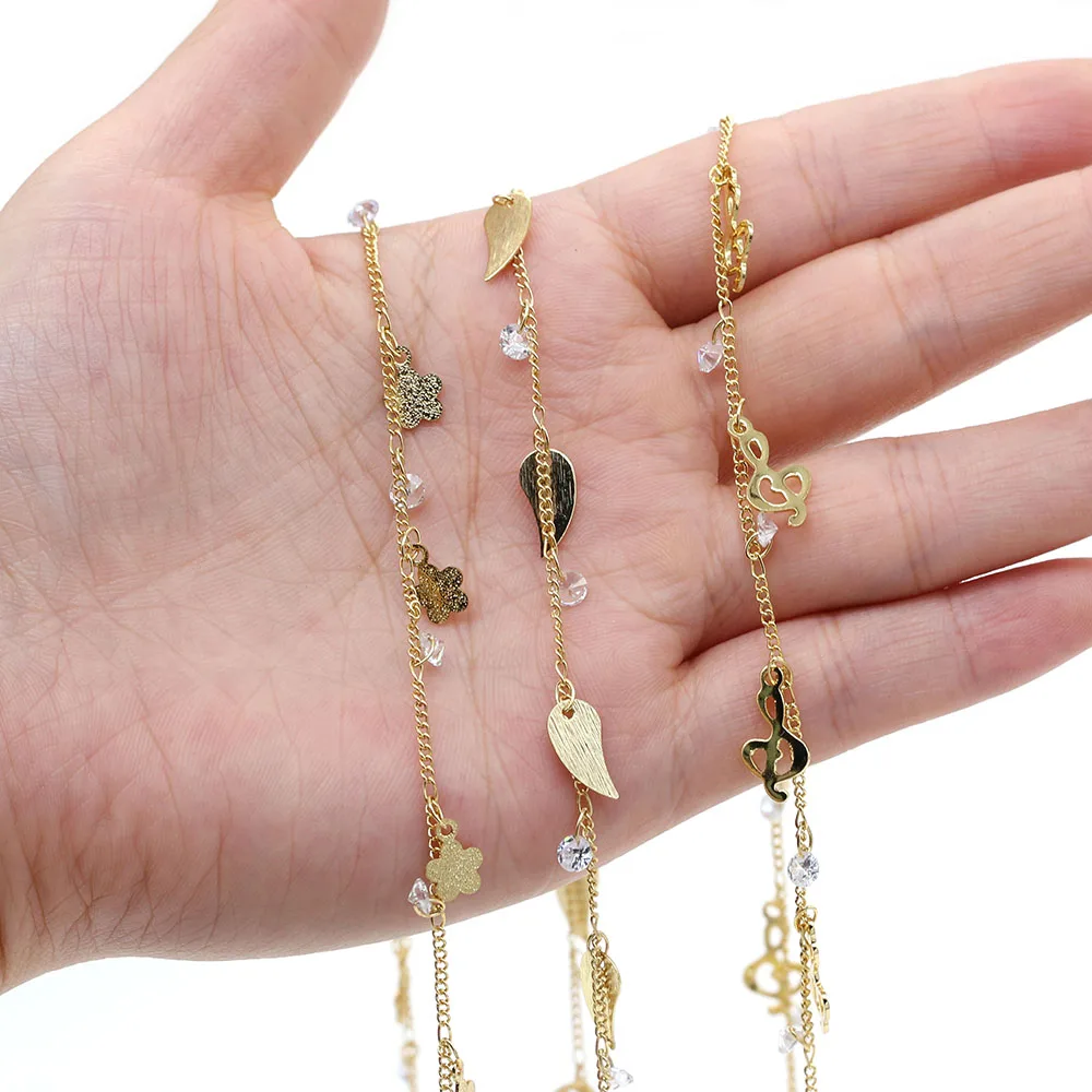 

1 Meter Gold Color Chain Jewelry Accessories for Necklace Bracelet Anklet DIY Jewelry Making Supplies