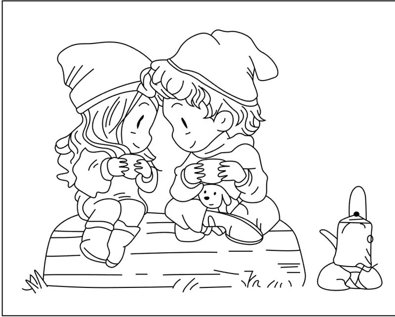 

10x8 Girl and boy Transparent Clear Stamps for Scrapbooking for DIY Card Making Cutting Crafts Stencil