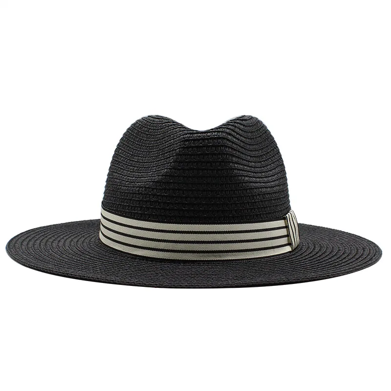 Panama Hat Summer Sun Hats for Women Man Beach Straw Hat for Men UV Protection Jazz Fedora chapeau femme
