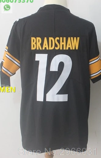 For men Steelers A+++ Качественная мужская футболка для взрослых 36 Jerome Bettis 32 Franco Harris 12 Terry Bradshaw 21 Haden - Цвет: For men