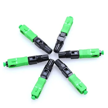 

100pcs SC APC Fast Connector Embedded Connector FTTH Tool Cold Fiber Fast Connector SC Fiber Optic Connector