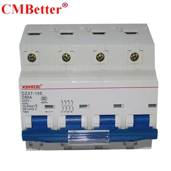 

DZ158 Atmosphere Switch Household Air Open MCB Miniature 4P Small-sized Circuit Breaker 80A 100A home circuit breaker