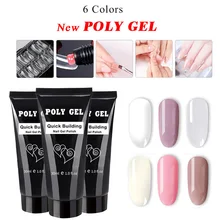 30 г полигель Кристалл удлинение УФ гель для ногтей наращивание полигель дизайн ногтей гель лак желе акриловый строительный УФ лак для ногтей поли гель