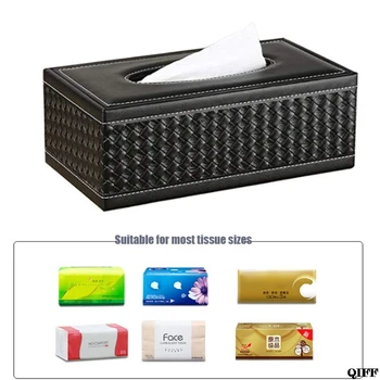 

PU Leather Tissue Box Holder Rectangular Napkin Holder Paper Case Dispenser 18NOV24
