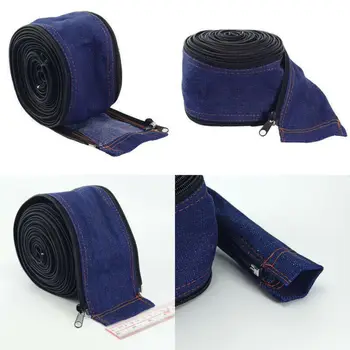 

Wrap Cable Cover 1 Roll TIG Welding Torch Denim Zipper Jacket Dark Blue